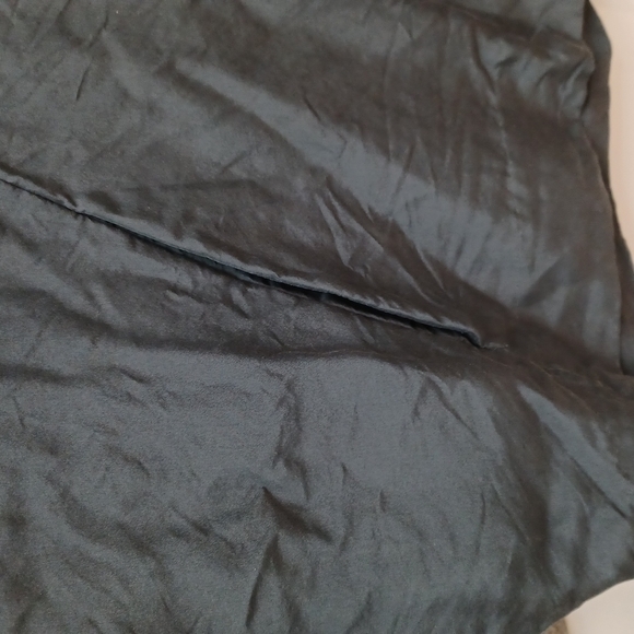 Cos Dark gray 100% Silk collar less jacket blouse  top sz 14 - Picture 3 of 6